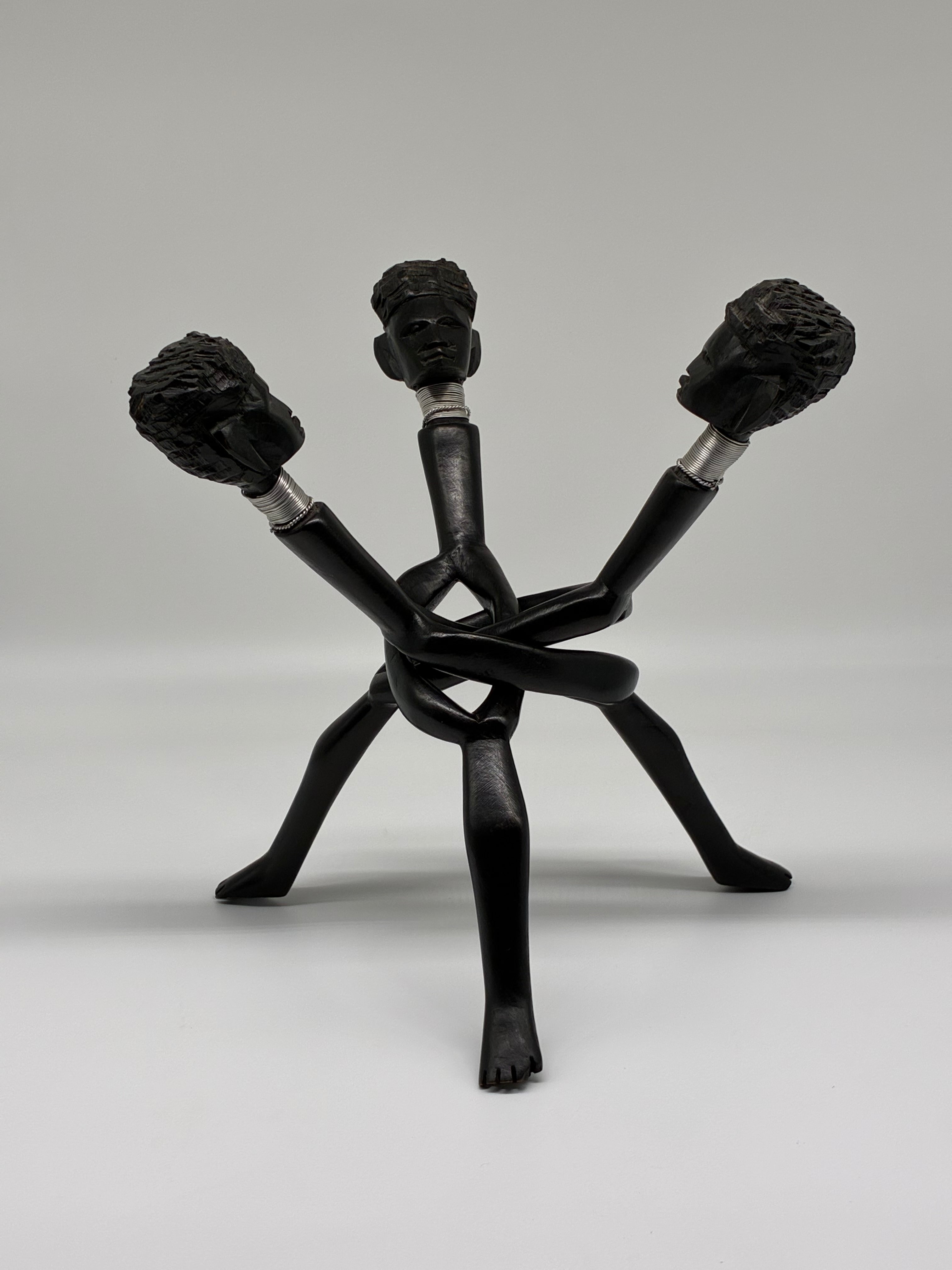 Expandable Hand-Carved Wooden Stand